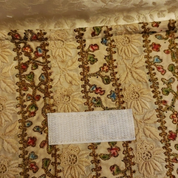 VINTAGE 80s Clutch Brocade Fabric Hand Crafted EU - Picture 6 of 8